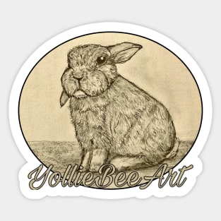 Grumpy Bunny - Limited Release : YollieBeeArt Sticker